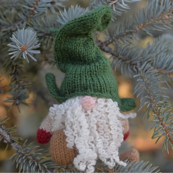 Bundle of 2 Holiday Knit Gnome Ornaments - Picture 3 of 3